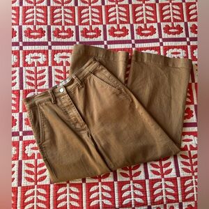 Everlane wide leg crop ochre size 4